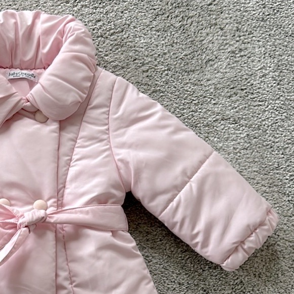 Girls Baby Graziella Pink Puffer Coat - Picture 4 of 9